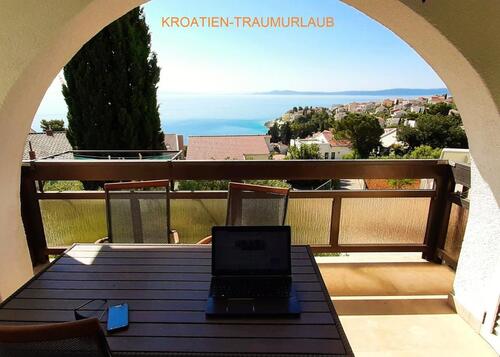 Foto - Urlaub Apartment Meerblick aus dem Bett Split Trogir 5⭐️