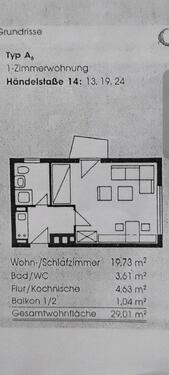 Foto - 1 Zimmer Etagenwohnung zur Miete in Wiesbaden