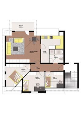 Foto - 4 Zimmer Wohnung - 840,00&nbsp;EUR Kaltmiete, ca.&nbsp; 90,00&nbsp;m&sup2;