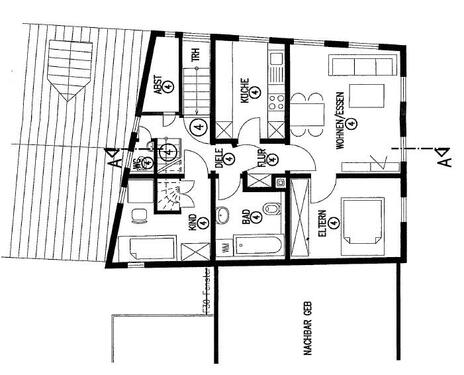 Foto - 45 Zimmer-Maisonettewohnung mit Dachgeschoss