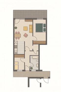 Foto - 3 Z Wohnung in Biedenkopf - 850,00 EUR Kaltmiete, ca.  76,00 m²