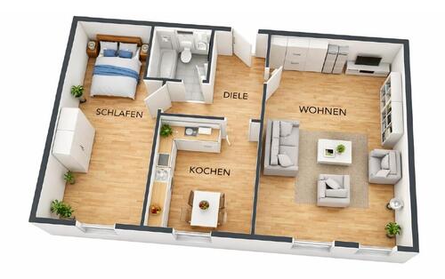 Foto - 2 Zimmer Etagenwohnung zur Miete in Friedrichroda