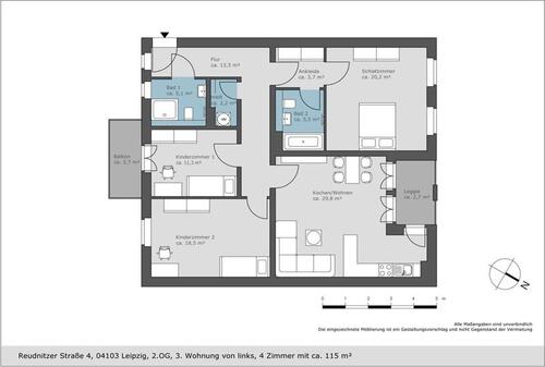 Foto - Etagenwohnung zur Miete in Leipzig
