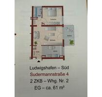 2 Zi. EG-Wohnung mit Balkon in Ludwigshafen-Süd - Ludwigshafen am Rhein Parkinsel
