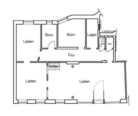 Foto - Gewerbefläche zu Mieten, aktuell Friseursalon, mit Abstand