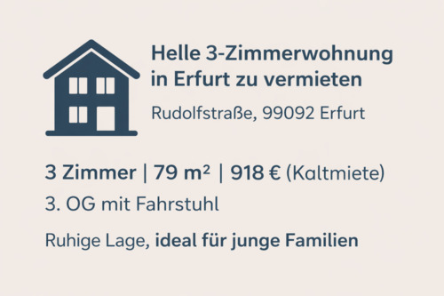 Foto - Helle & ruhige 3 Zimmerwohnung mit Aufzug