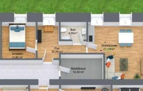 Foto - 2 Zimmer Etagenwohnung zur Miete in Straußfurt