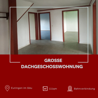 Foto - Große 3-Zimmer-DG-Wohnung – Ruhige Lage + perfekter Bahnanbindung