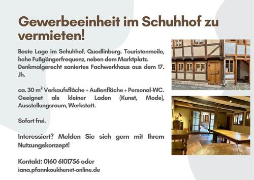 Foto - Gewerbeeinhalt im Schuhhof Quedlinburg zu vermieten