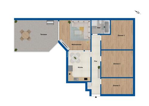 Foto - 4 Zimmer Dachgeschoßwohnung in Halle (Saale)