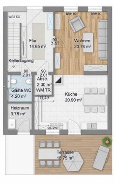 Foto - Vermietung Doppelhaushälfte - 1.320,00&nbsp;EUR Kaltmiete, ca.&nbsp; 110,00&nbsp;m&sup2;