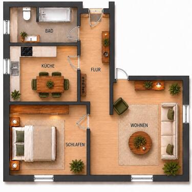 Foto - 2 Zimmer Erdgeschoßwohnung zum Kaufen in Delmenhorst