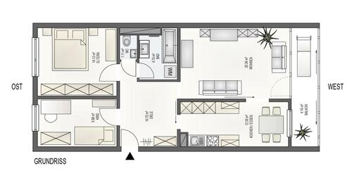 Foto - 3-Zimmer-Wohnung mit Balkon + TG Stellplatz