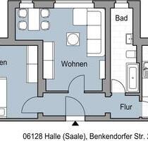 Wir sanieren für Sie! - 440,00&nbsp;EUR Kaltmiete, ca.&nbsp; 49,82&nbsp;m&sup2; in Halle (Saale) (PLZ: 06128) Gesundbrunnen