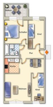 Foto - Etagenwohnung zur Miete in Freiberg