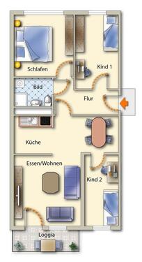 Foto - Etagenwohnung zur Miete in Freiberg