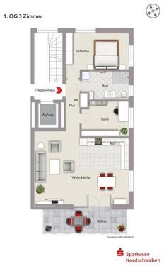 Foto - 3-Zimmer-Wohnung - 1.039,00 EUR Kaltmiete,