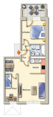 Foto - Etagenwohnung zur Miete in Freiberg