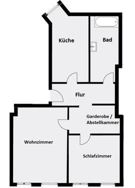 Foto - 2 Z-Wohnung nahe Uni und Altstadt - 2er WG geeignet