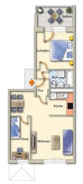 Foto - Etagenwohnung zur Miete in Freiberg