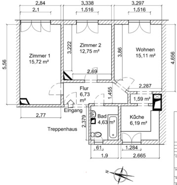 Foto - Verkaufe eine 3-Zimmer-Wohnung 63m² EG Frankfurt Rödelheim