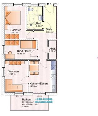 Foto - Wohnung zu vermieten ab ca. AugustSeptember, 86673 von privat