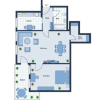 Wohnen mit Weitbick - Schöne 2-Zimmer-Wohnung mit großem Balkon - Regensburg Ganghofersiedlung