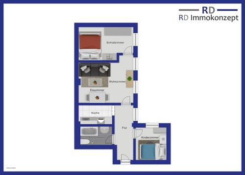 Foto - Renovierte Wohnungen - 520,00&nbsp;EUR Kaltmiete, ca.&nbsp; 69,38&nbsp;m&sup2;
