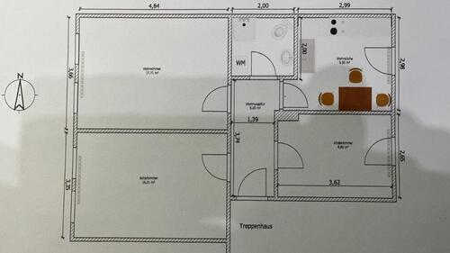 Foto - 3 Raumwohnung in der 1.Etage - 435,00 EUR Kaltmiete, ca.  64,00 m²