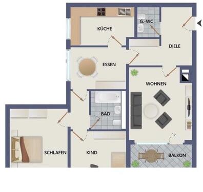 Foto - Frisch Renovierte 3 Zimmer Wohnung mit Balkon in Radevormwald
