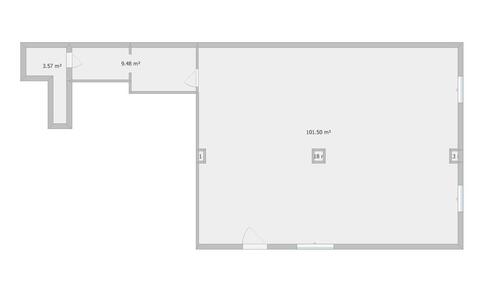 Foto - Halle mit 115m² - 1.050,00 EUR Miete,