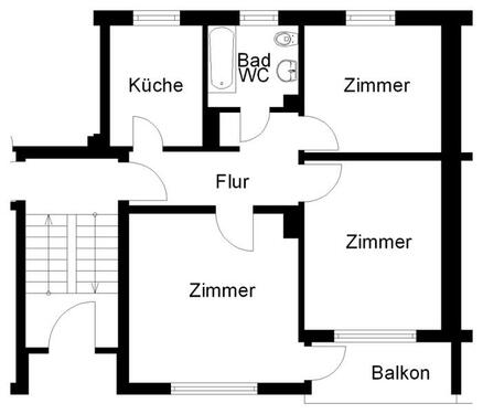 Foto - 3 Zimmer Erdgeschoßwohnung zur Miete in Osnabrück