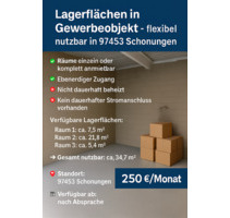 Lagerflächen in Gewerbeobjekt – flexibel nutzbar in Schonungen