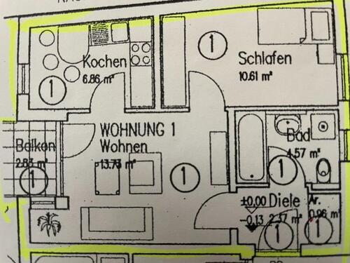 Foto - Etagenwohnung in Erlenbach am Main