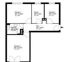 Erstvermietung nach Sanierung 2,5 Zi, 1.OG - Frankfurt am Main Unterliederbach
