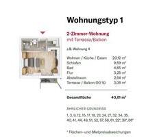 Betreutes Wohnen Zirndorf - 765,00&nbsp;EUR Kaltmiete, ca.&nbsp; 43,61&nbsp;m&sup2; in Zirndorf (PLZ: 90513)