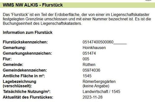 Foto - Grundst&uuml;ck in Rüthen zur Miete