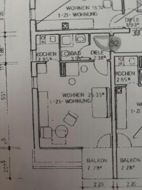 Foto - 1-Zimmer-Wohnung 37 m2 mit Balkon und Garagenplatz
