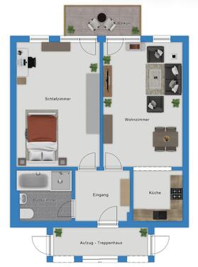 Foto - 2 Zimmer Etagenwohnung zur Miete in Halle (Saale)