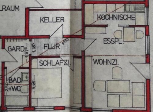 Foto - 2.5 Zimmer Etagenwohnung zur Miete in Ostelsheim