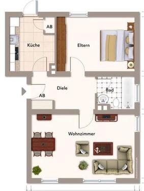 Foto - 2 Zimmer Erdgeschoßwohnung zur Miete in Nordhorn