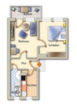 Foto - 2 Zimmer Etagenwohnung zur Miete in Freiberg