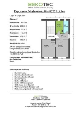 Foto - Etagenwohnung in Calau zur Miete