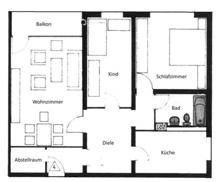 Foto - Etagenwohnung zur Miete in Mülheim an der Ruhr