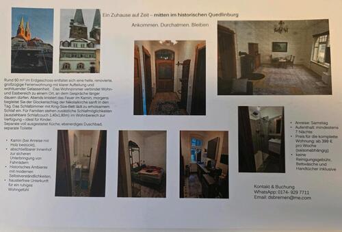 Foto - Quedlinburg Mieten auf Zeit - 399,00&nbsp;EUR Kaltmiete, ca.&nbsp; 60,00&nbsp;m&sup2;