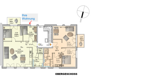 Foto - 3 Zimmer Etagenwohnung zur Miete in Lübeck