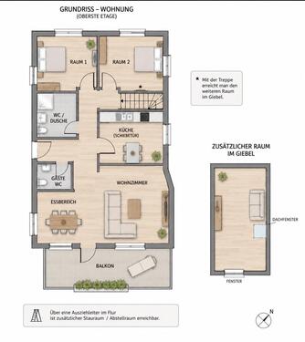 Foto - Großzügige 4,5Zimmer Eigentumswohnung, Balkon im gepflegten 3Part