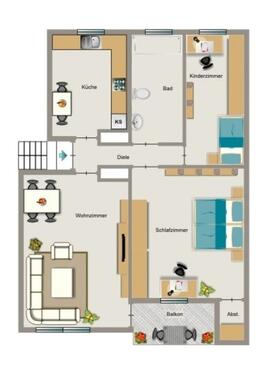 Foto - 3.5 Zimmer Etagenwohnung in Oberhausen