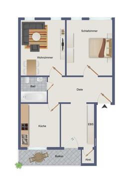 Foto - 3 Zimmer Etagenwohnung in Zwickau