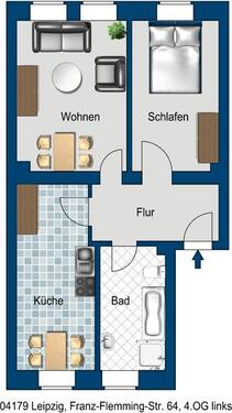 Foto - Leipzig Leutzsch- frisch sanierte 2 Zimmer Dachgeschoss Wohnung